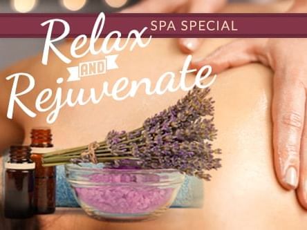 Relax and Rejuvenate Special poster at La Tourelle Hotel & Spa