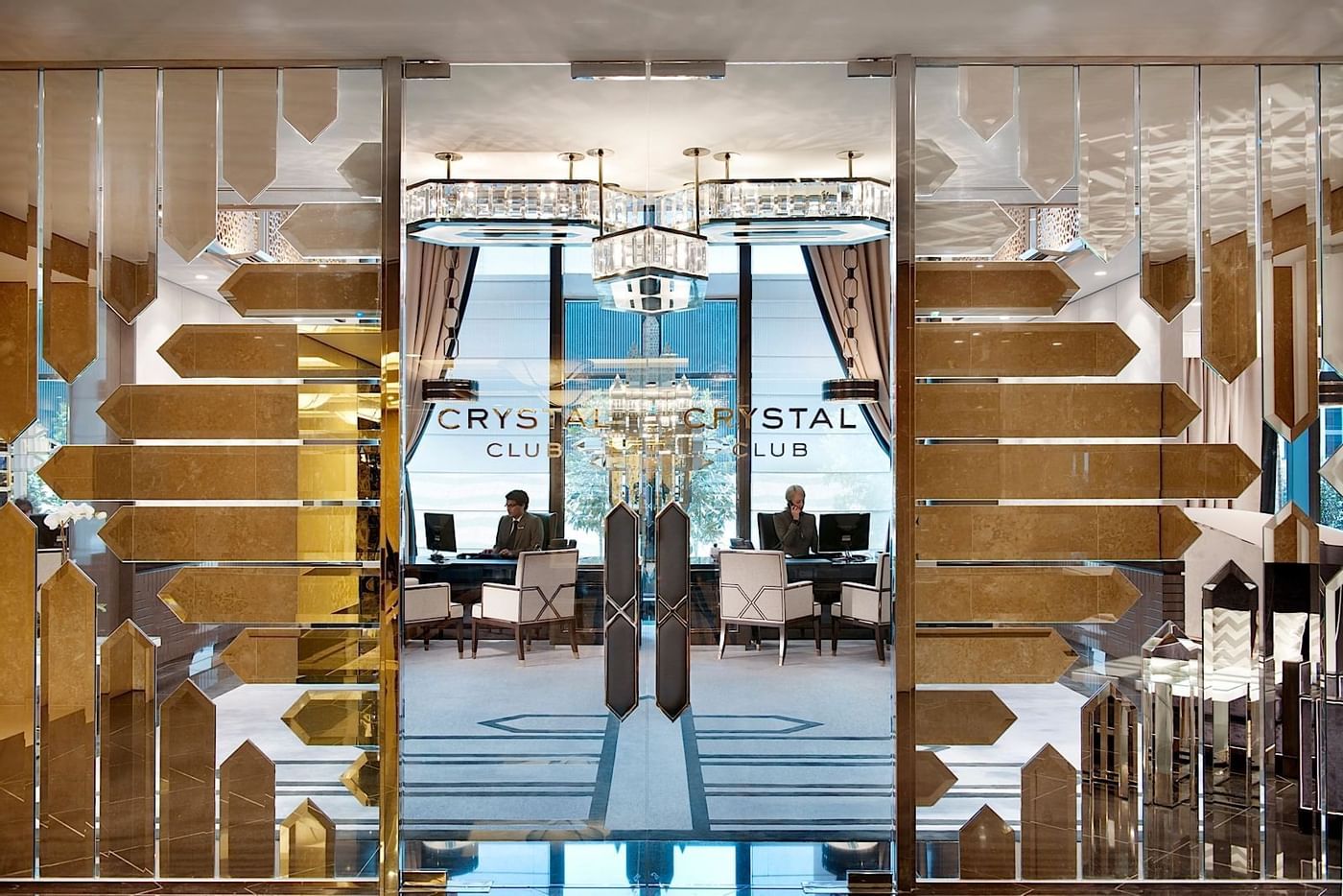Crystal club entrance at Crown Towers Melbourne