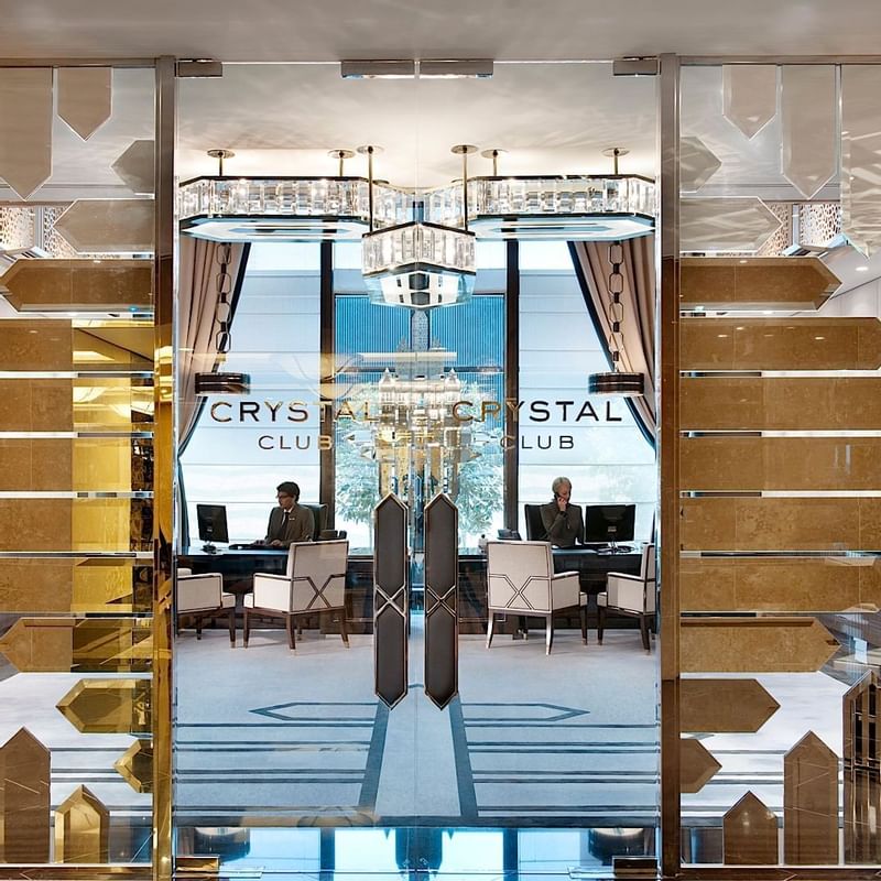Entrance of The Crystal Club at Crown Towers Melbourne