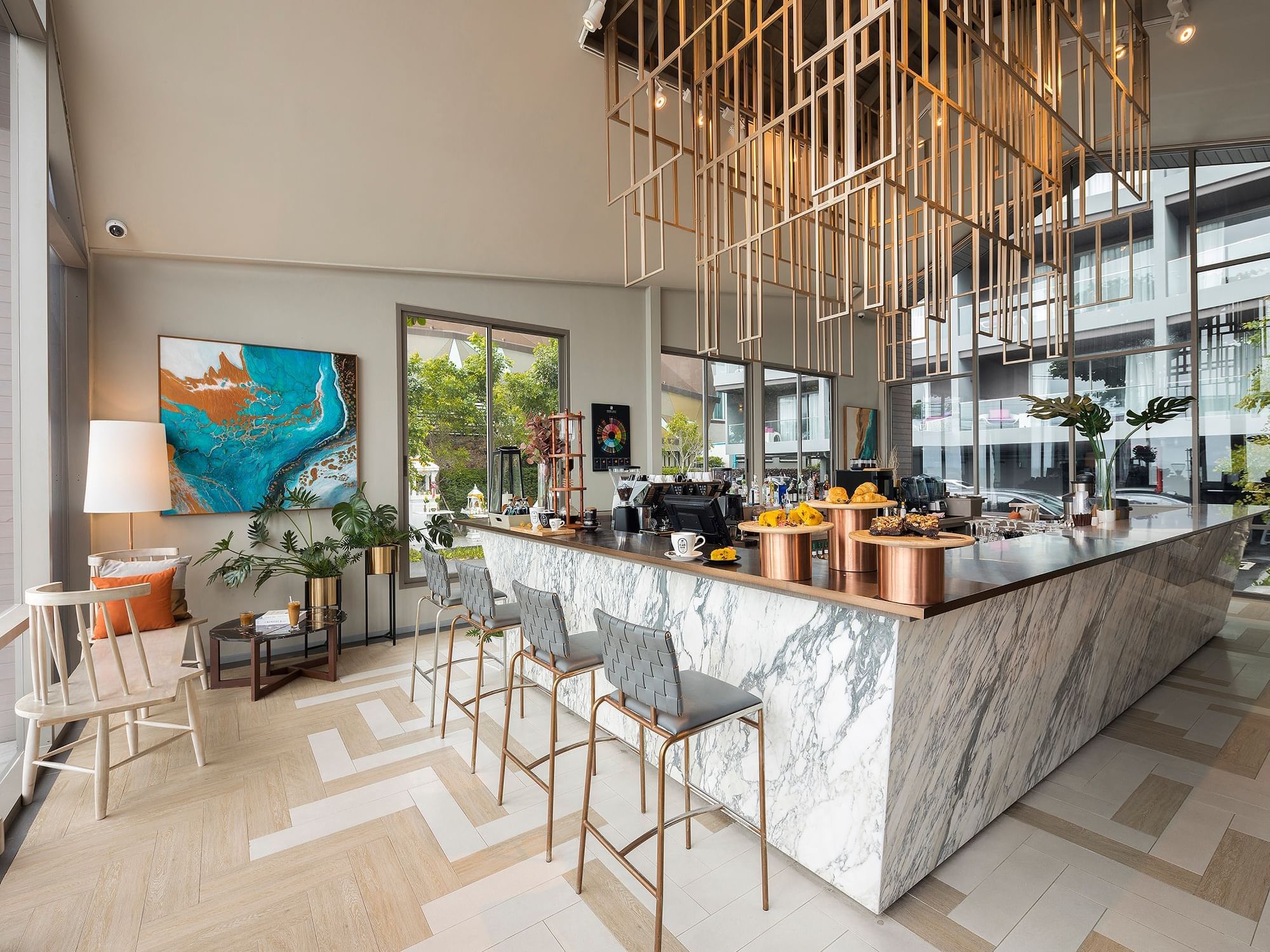 Bar chairs in Cafe Bar by SALT at U Hotels