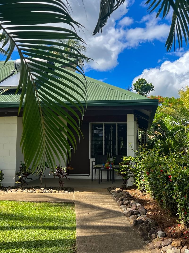 Exterior of a charming One Bedroom Villa at Tokatoka Resort in Nadi, Fiji.