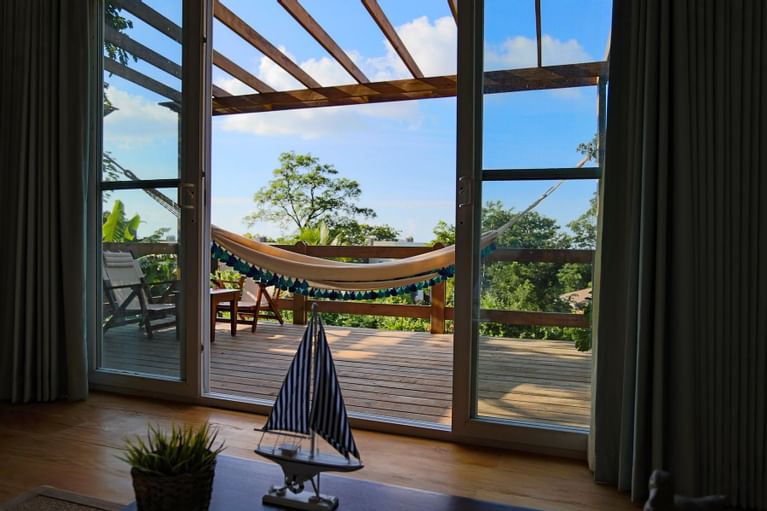 balcony view with hammock