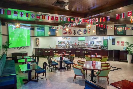 Sports bar at Ajman Hotel in United Arab Emirates