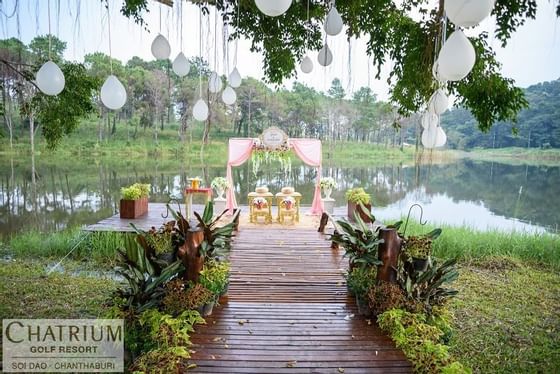 Garden Wedding ceremony at Chatrium Hotels & Residences