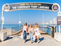 Friends having fun at the Coronado port