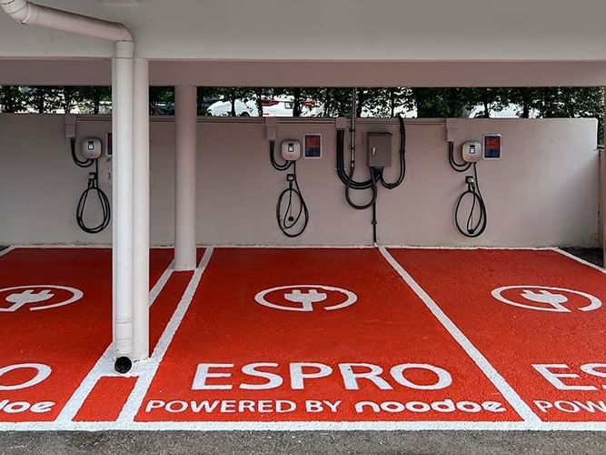 Espro electric charging stations: Convenient and eco-friendly charging stations for electric vehicles.