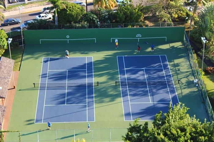 Aerial view of Pegasus Tennis Court at Jamaica Pegasus Hotel