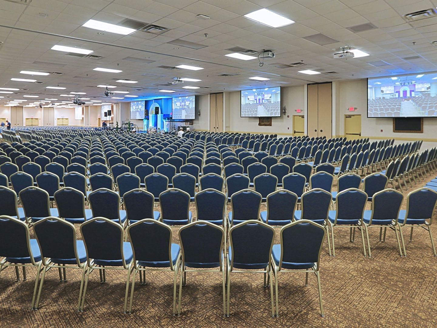 Theater-style setup in a meeting room at Music Road Resort