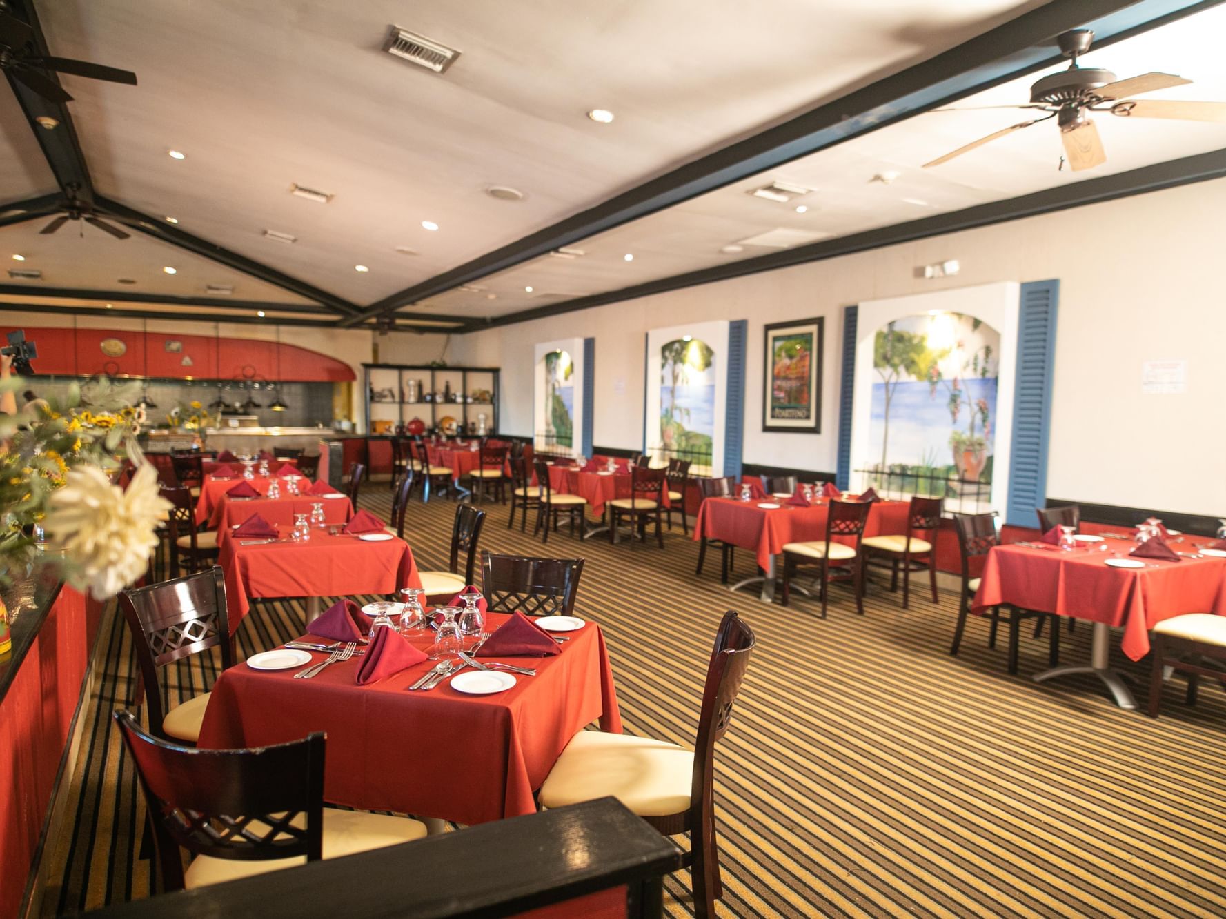 Table setting in Sorrento Italian at Holiday Inn Montego Bay