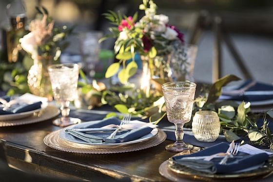 Place setting at event