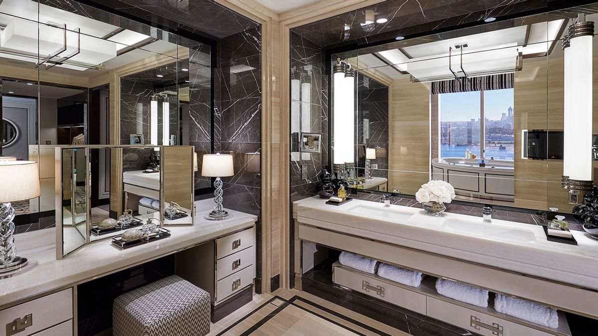 Bathroom interior in Presidential Villa at Crown Towers Sydney