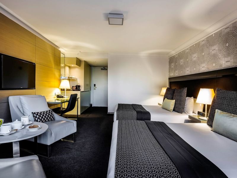 Executive Twin room with two queen beds at Pullman Brisbane King George Square