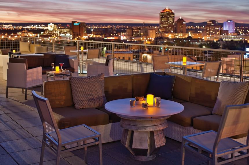 Rooftop Apothecary Lounge with city view at Hotel Parq Central