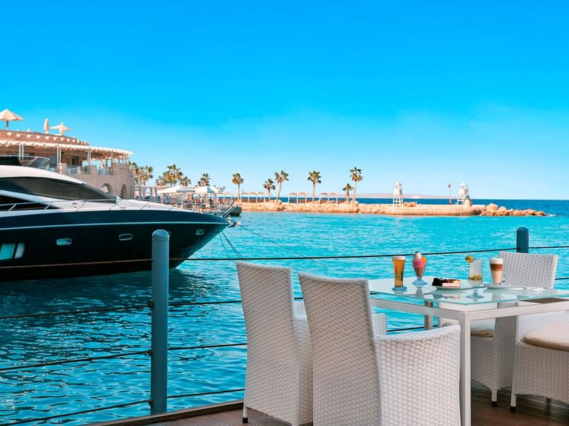 Marina Cafe at Pickalbatros Citadel Resort in Sahl Hasheesh