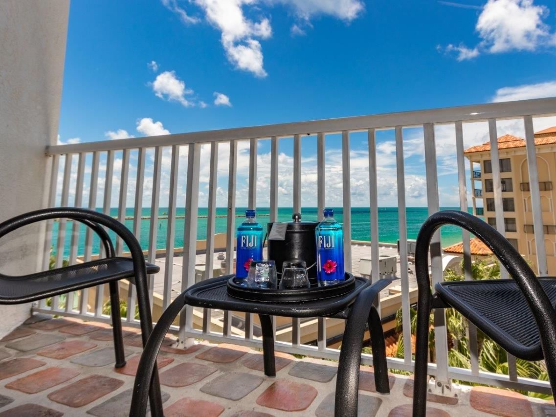 Balcony of Accessible Studio room at Shephard's Beach Resort