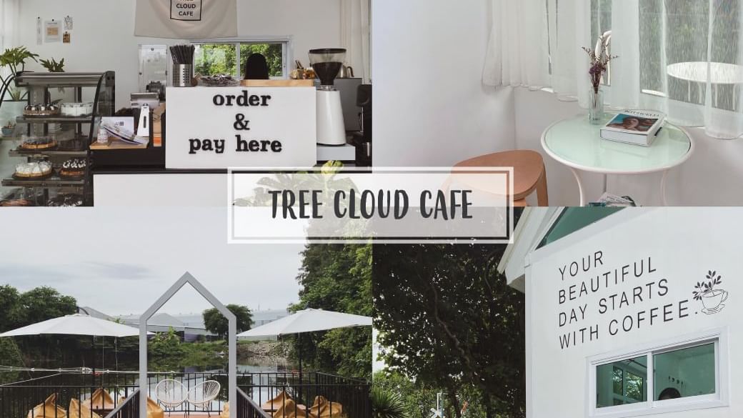 A collage of Tree Cloud Café at Hop Inn Hotel