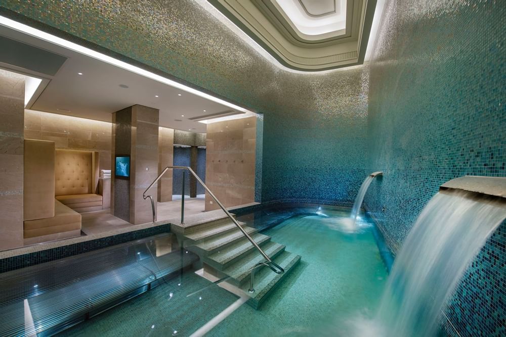 Indoor pool & Swiss shower in a Spa at Crown Hotel Melbourne