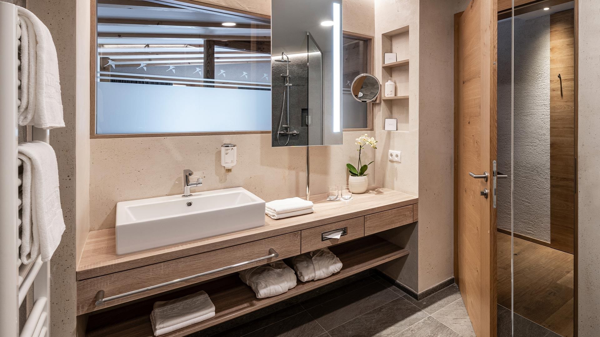 Vanity in Single Room Comfort at Falkensteiner Hotels