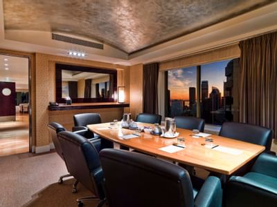 Boardroom set-up in Jamison Club at Amora Hotel Sydney