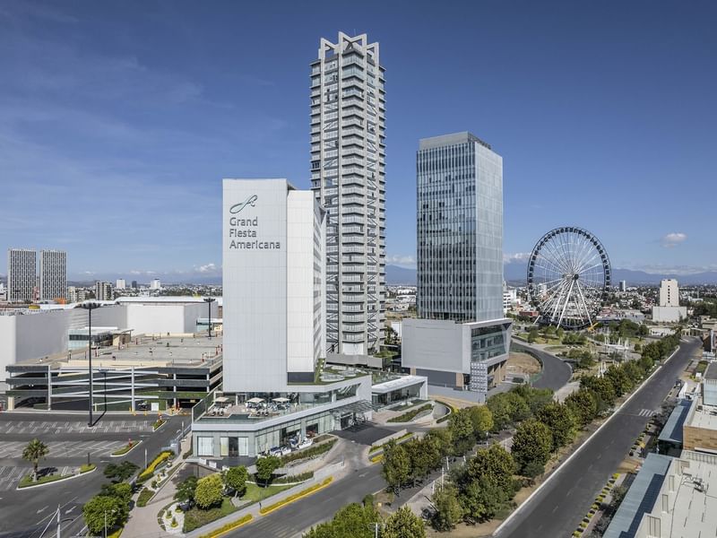 Vista aérea del mar & hotel Grand Fiesta Americana Puebla