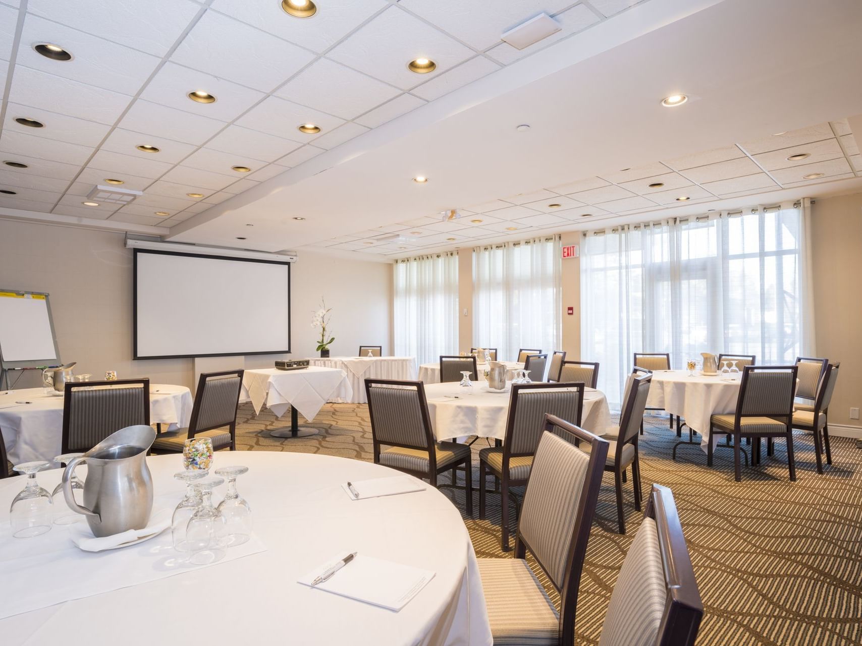 Table setup at Quarter Deck & Bridge in Granville Island Hotel