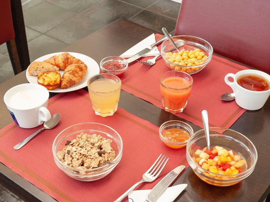 A warm breakfast served at Hotel Alexia