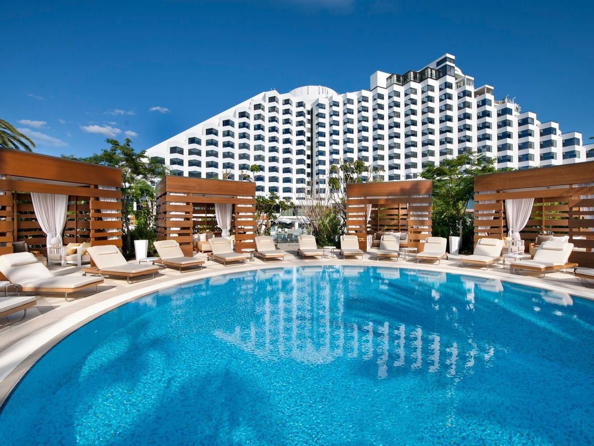 Outdoor the Pavilion pool area at Crown Hotel Perth