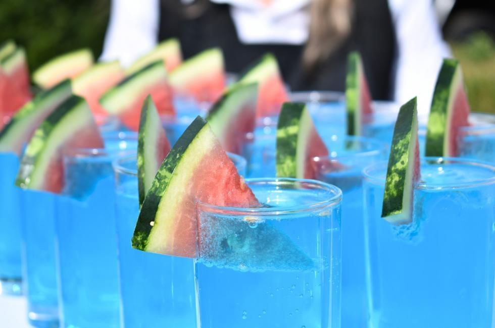 blue wedding cocktails