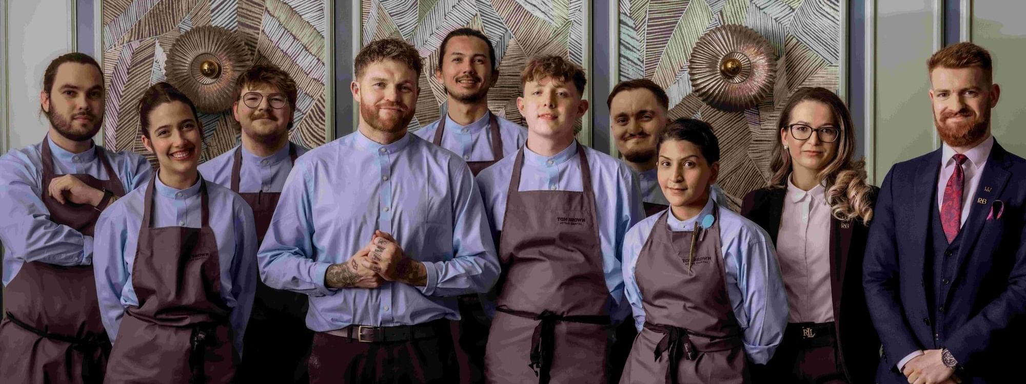The chef and team at Tom Brown at The Capital by Warwick