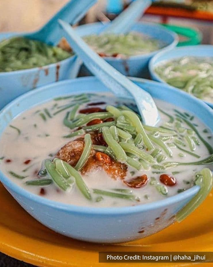 a zoom-in photo of the cendol at Penang Road Famous Teochew Chendul
