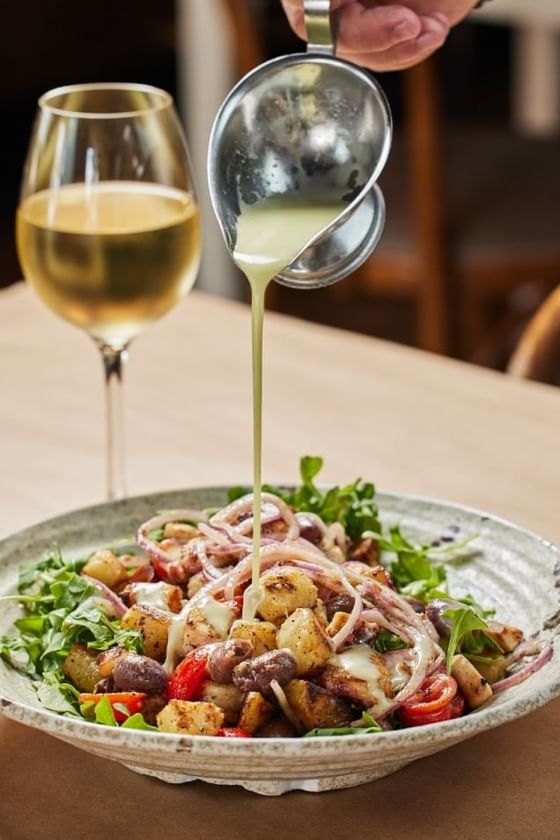 octopus salad with wine from NIDO .in MiMo District, Miami