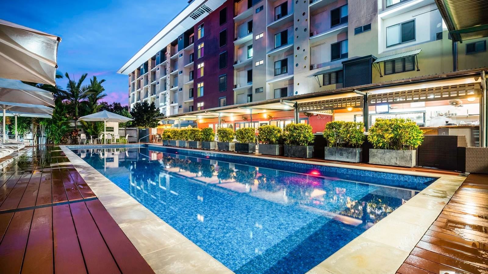 Exterior view of the pool area at Novotel Darwin Airport