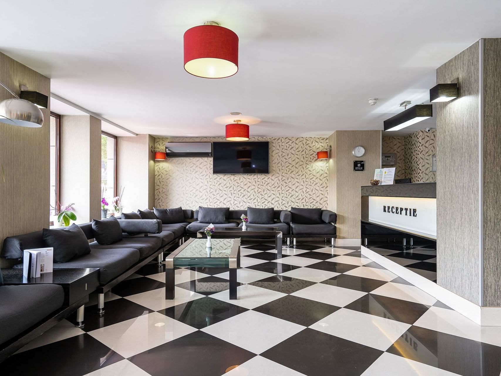 Lobby at Parliament Hotel in Bucharest