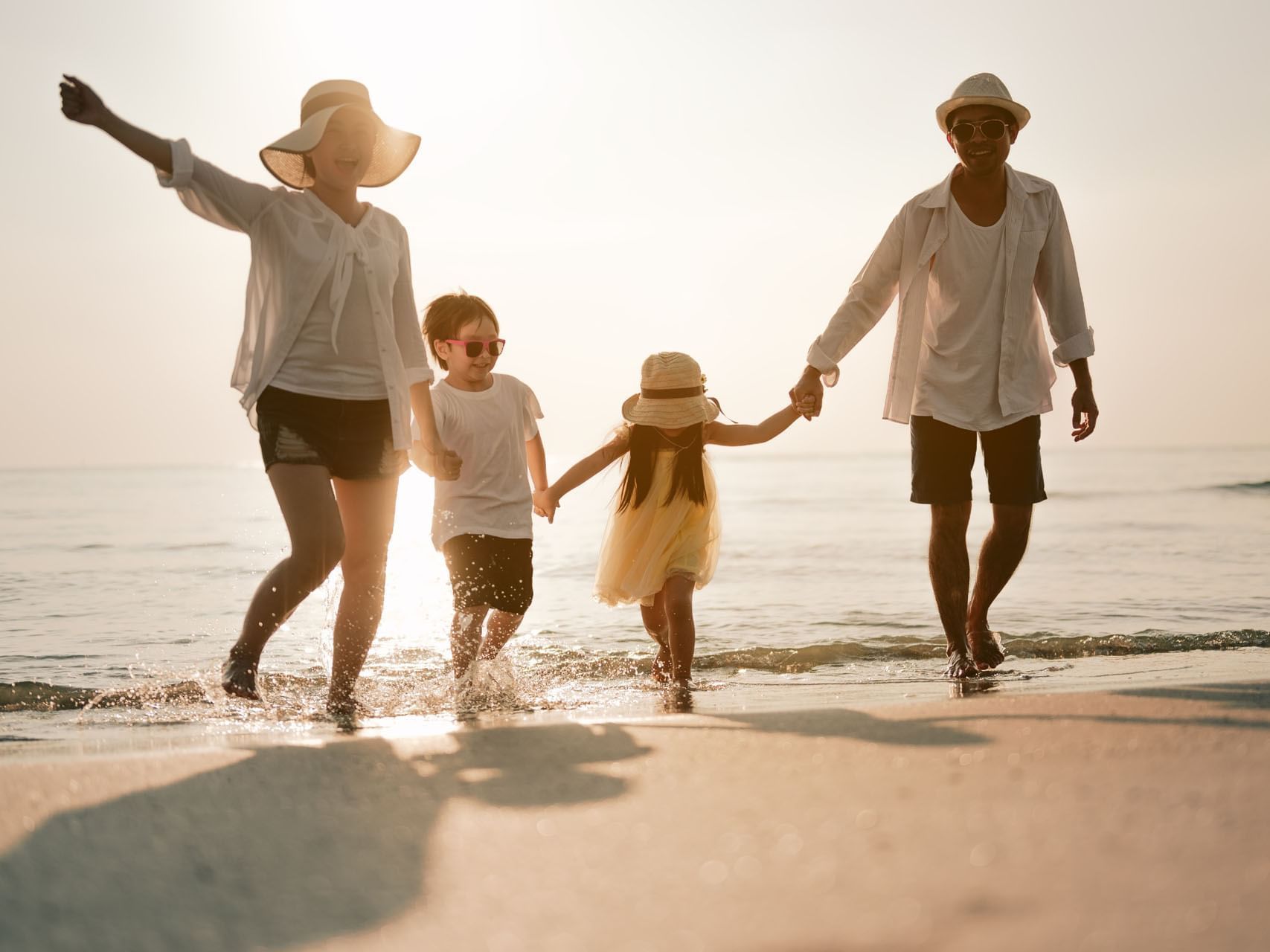 Family enjoying at the beach near Tanjung Rhu Resort Langkawi