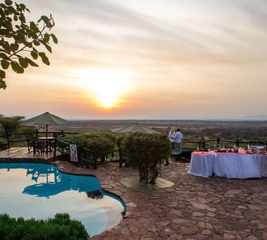 Lake Cruise by the pool at Kirawira Serena Camp
