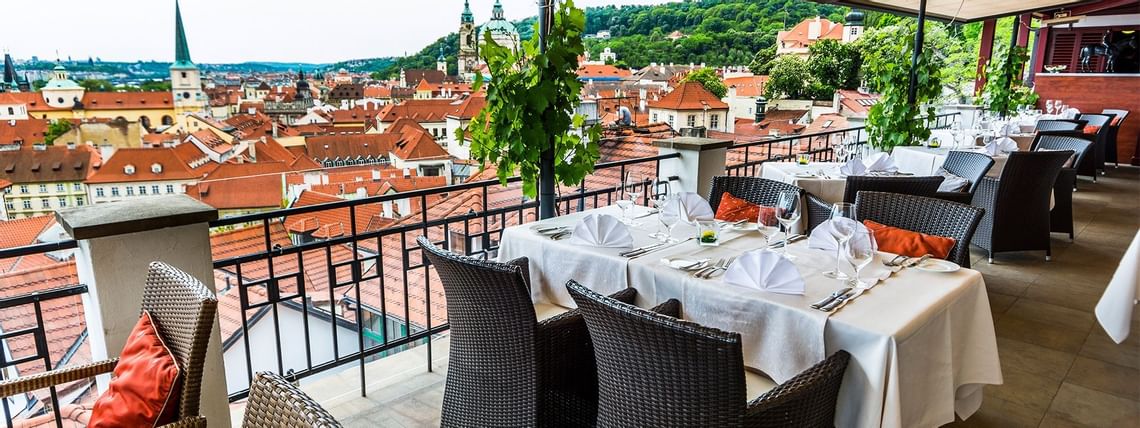 Terrace at Aria Hotel in Prague