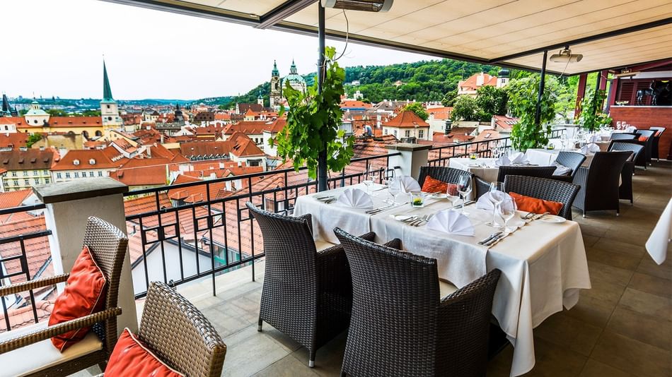 Terrace at Aria Hotel in Prague