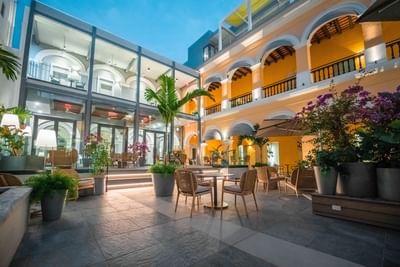 Courtyard and new wing