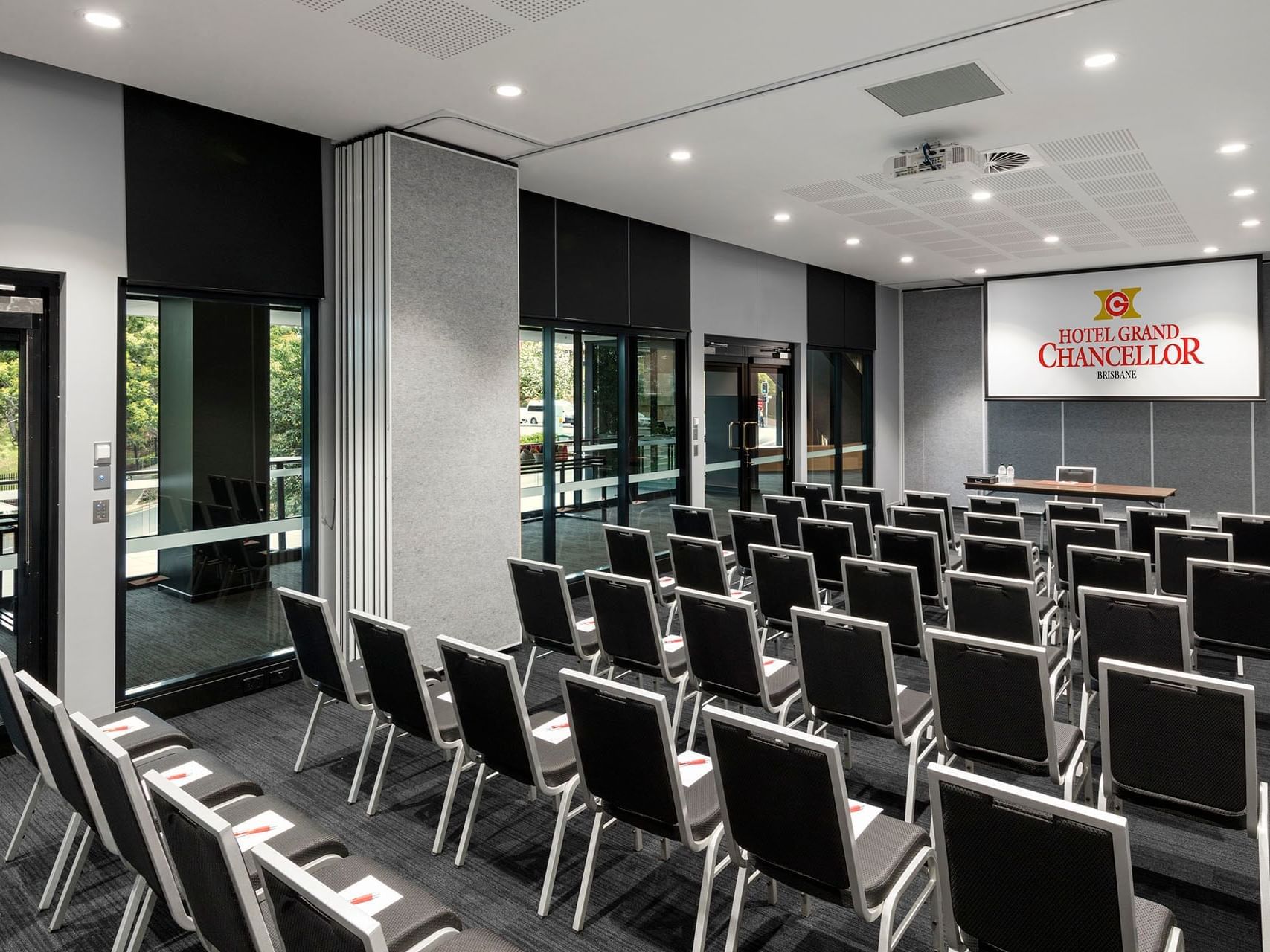 Theatre set-up in Grand Ballroom at Grand Chancellor Brisbane