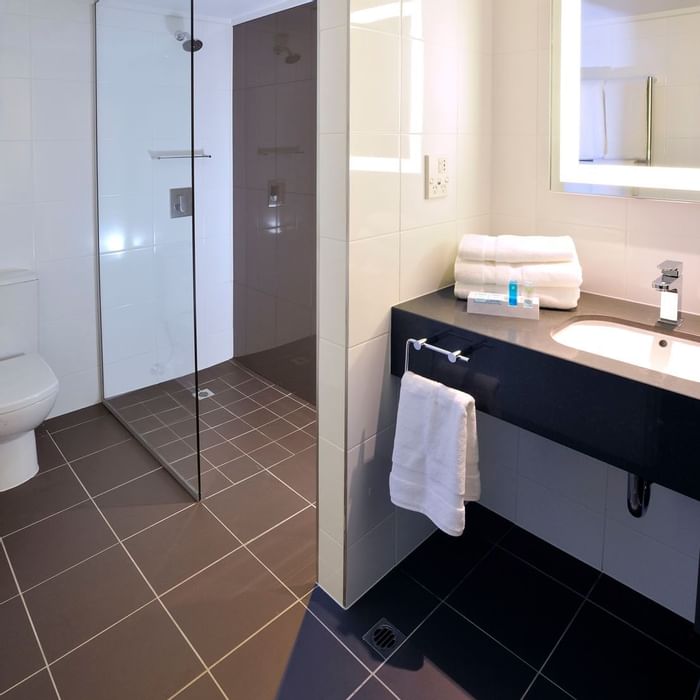 Interior of a Bathroom at Novotel Melbourne on Collins
