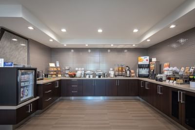 an assorted buffet of food in a hotel