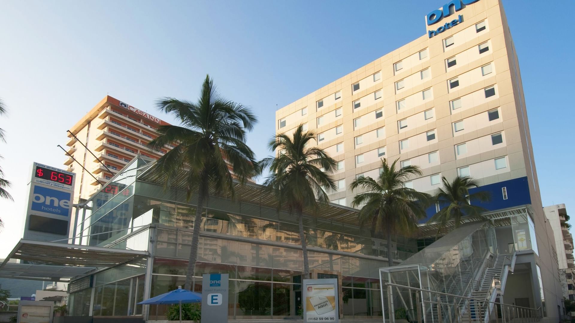 Exterior view of the entrance at One Acapulco Costera