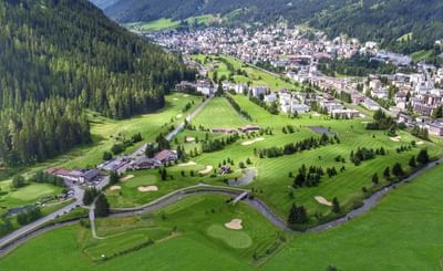 Davos Klosters alpine Resort Village in Switzerland