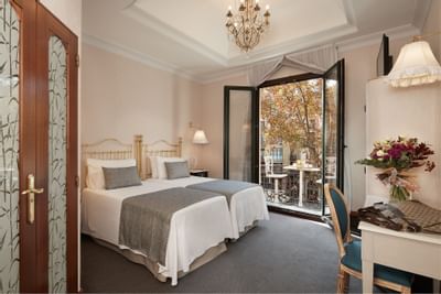 Habitación con vista a las Ramblas