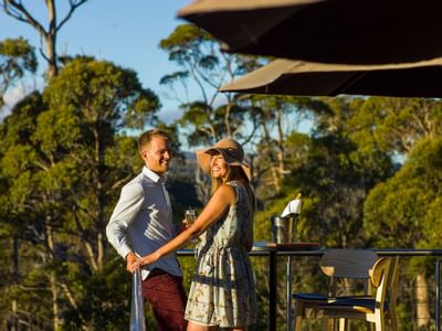 Couple spending quality time at Cradle Mountain Hotel
