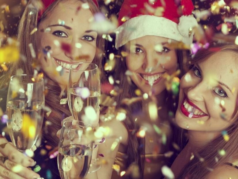 Three girls having fun at party at The View Eastbourne