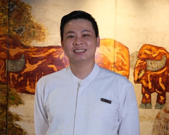 Portrait of Chef Trung Ha at Park Hyatt Saigon