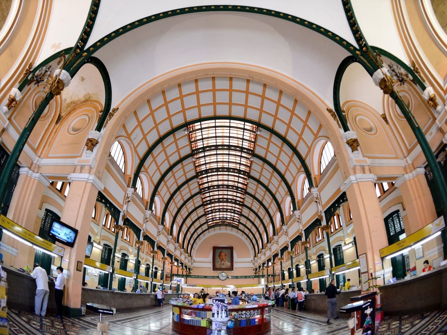 Interior view of Saigon Central Post Office near Eastin Hotels