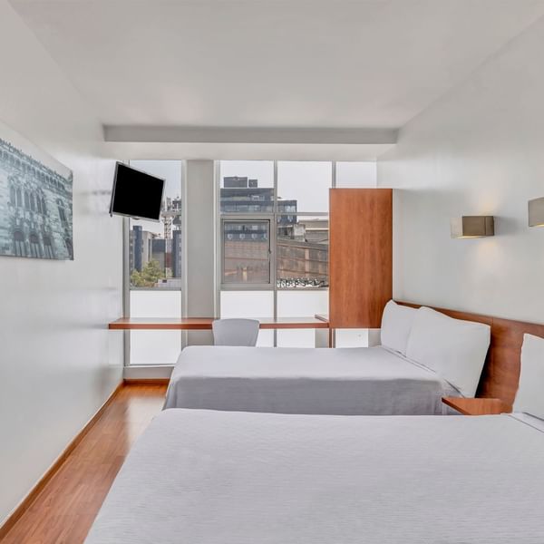 Double beds in Superior Room at One Hotels