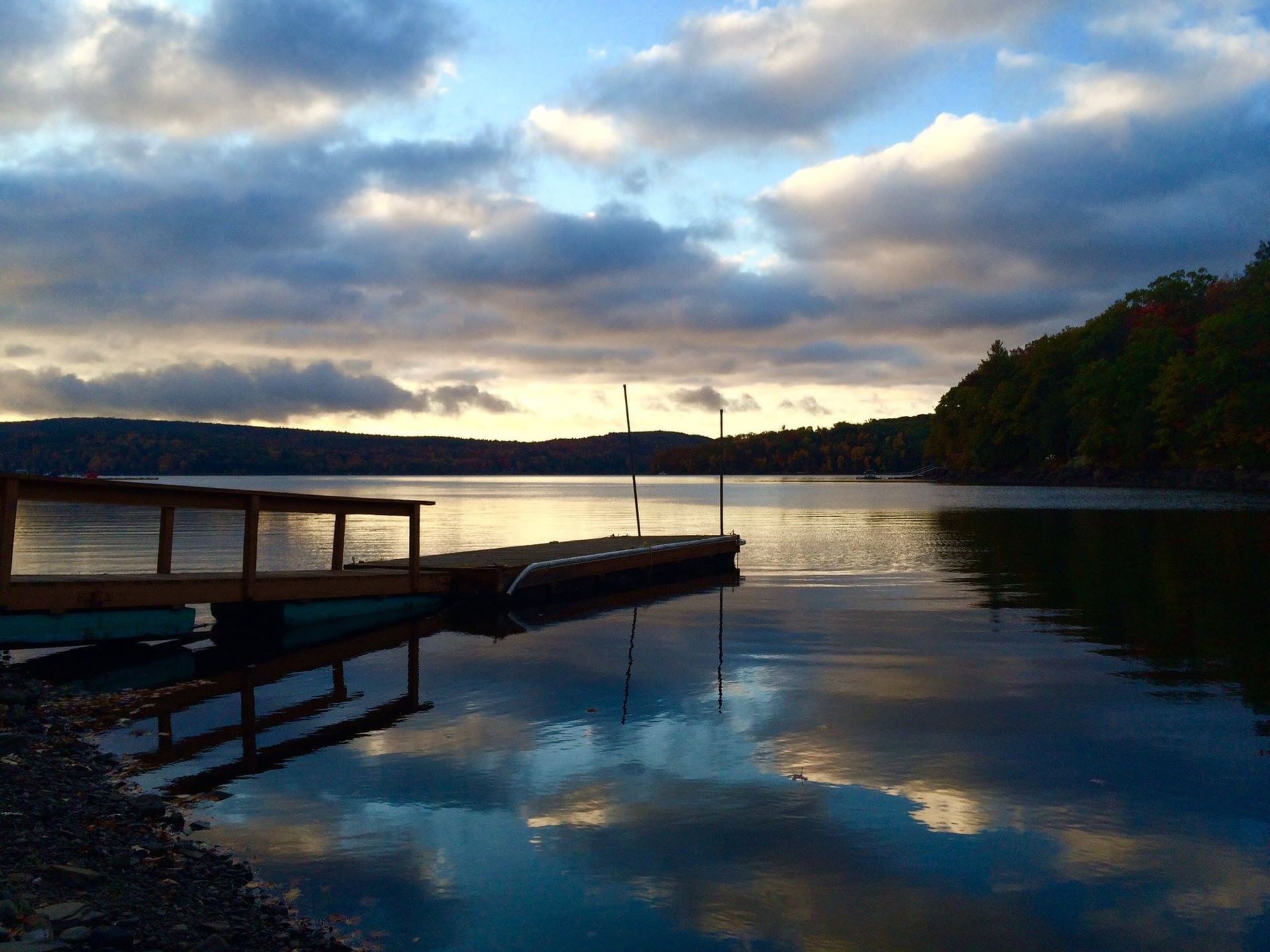 Lake Wallenpaupack during sunset near Cove Haven Resort